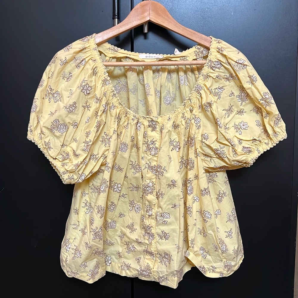 Doen Tennessee Blouse in Sunshine Bouton de Rose